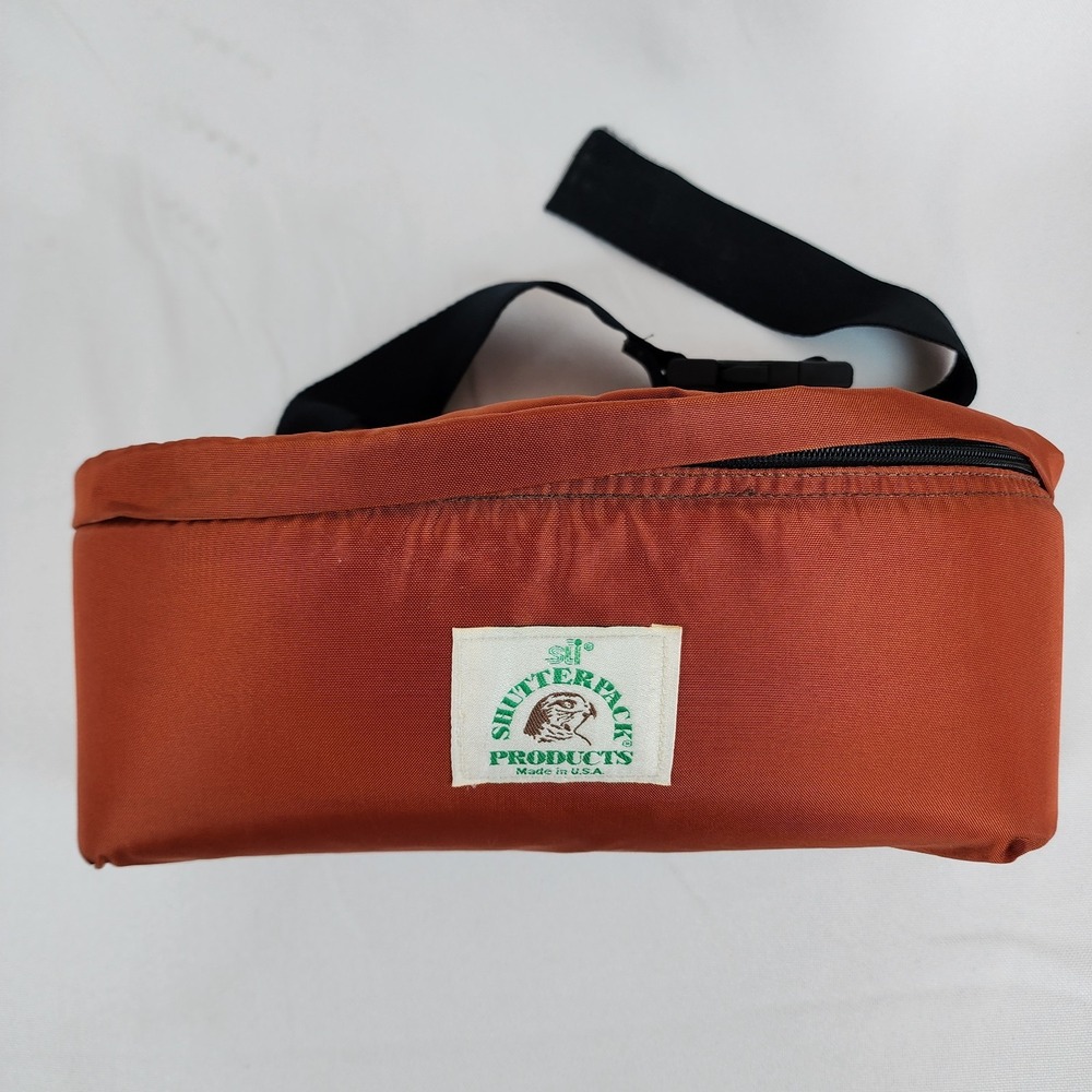 Vintage Shutterpack Camera Bag Fanny Pack Rust Orange Made In USA